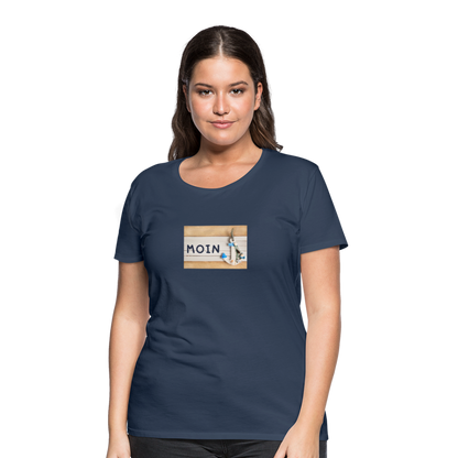 Frauen Premium T-Shirt -  Moin Anker - Navy