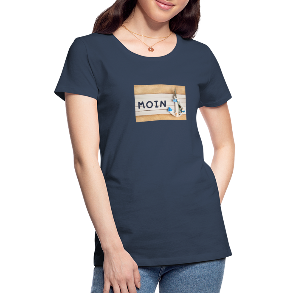 Frauen Premium T-Shirt -  Moin Anker - Navy