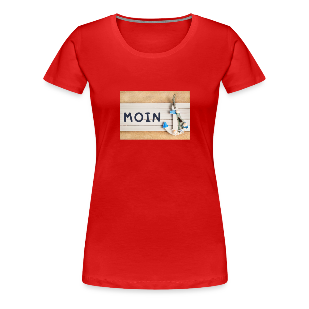 Frauen Premium T-Shirt -  Moin Anker - Rot