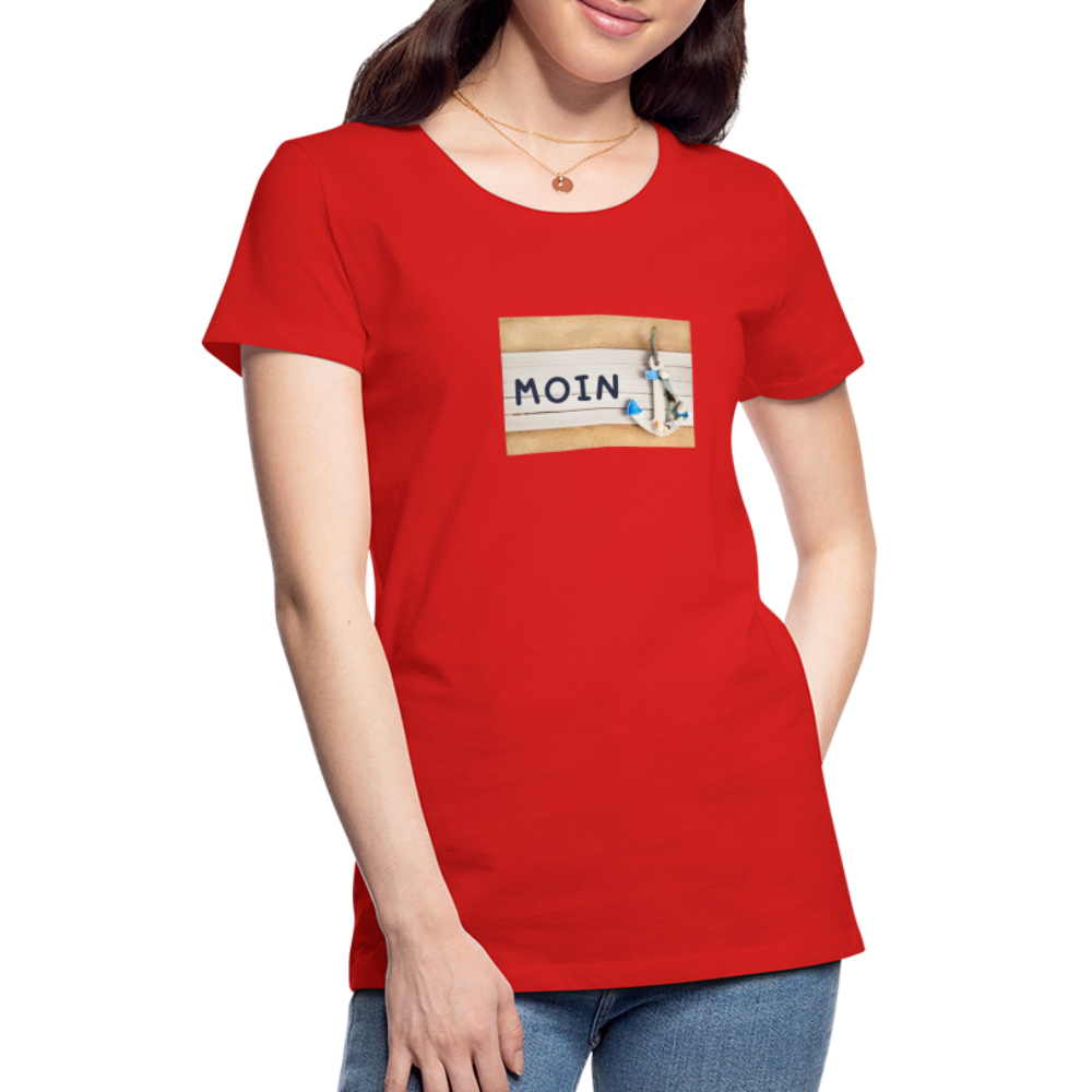 Frauen Premium T-Shirt -  Moin Anker - Rot