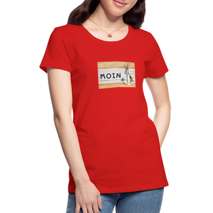 Frauen Premium T-Shirt -  Moin Anker - Rot