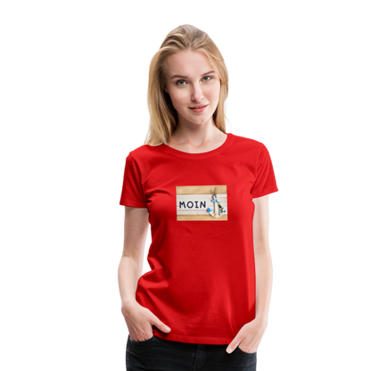 Frauen Premium T-Shirt -  Moin Anker - Rot