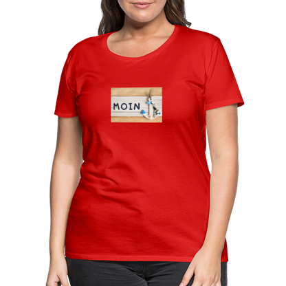 Frauen Premium T-Shirt -  Moin Anker - Rot