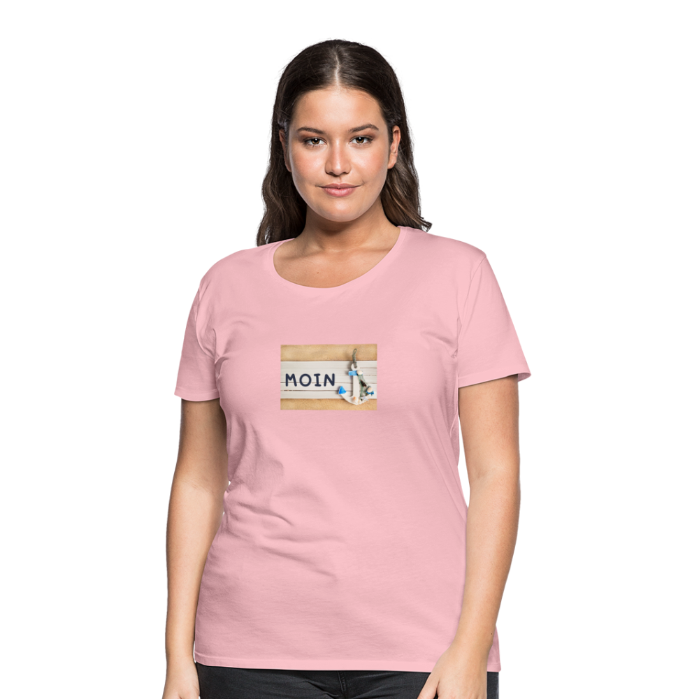 Frauen Premium T-Shirt -  Moin Anker - Hellrosa