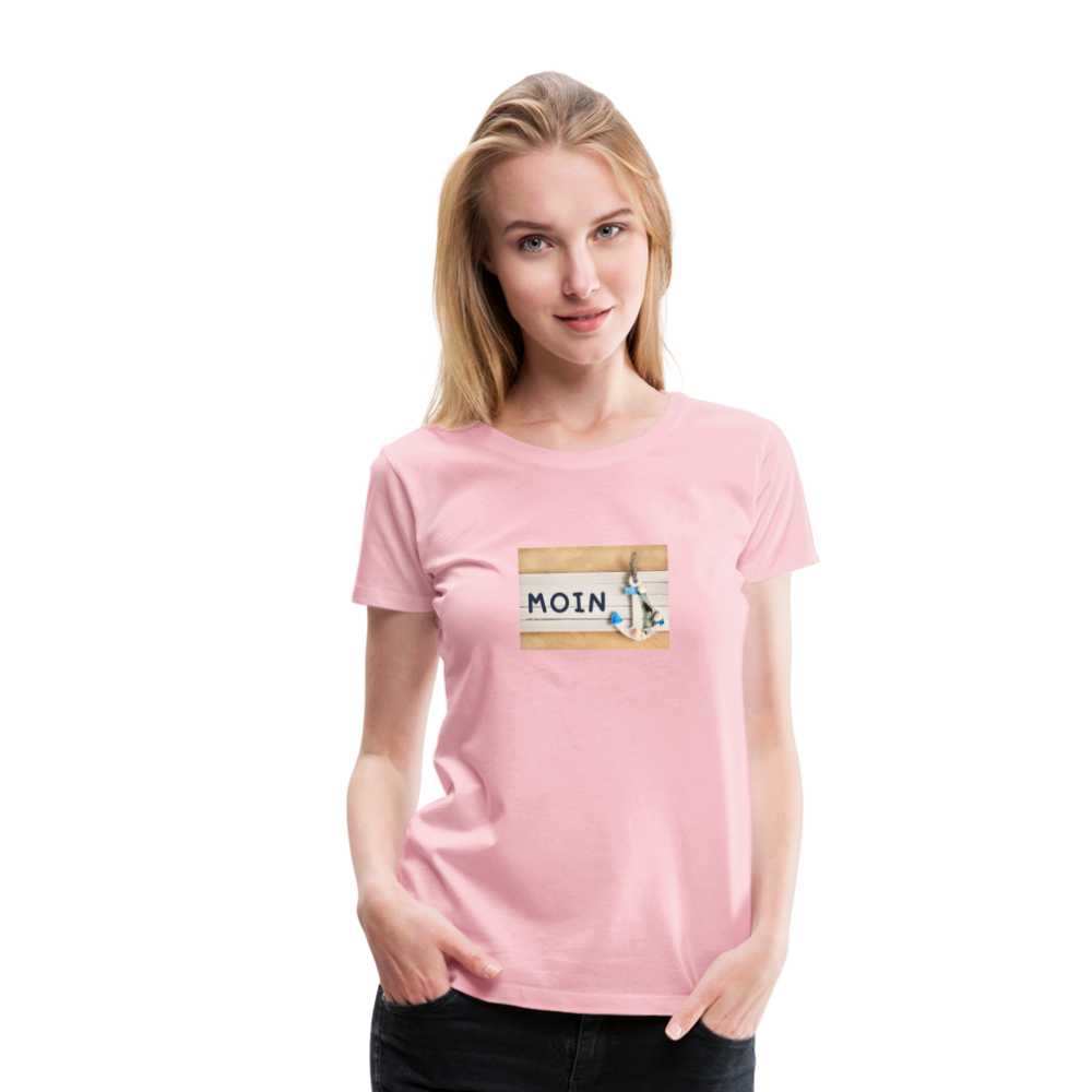 Frauen Premium T-Shirt -  Moin Anker - Hellrosa