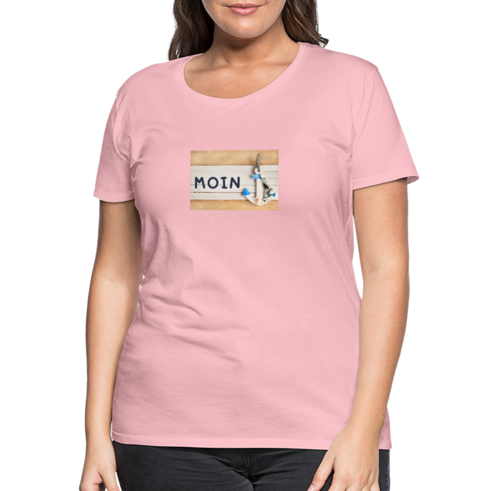 Frauen Premium T-Shirt -  Moin Anker - Hellrosa