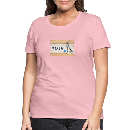 Frauen Premium T-Shirt -  Moin Anker - Hellrosa