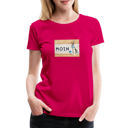 Frauen Premium T-Shirt -  Moin Anker - dunkles Pink