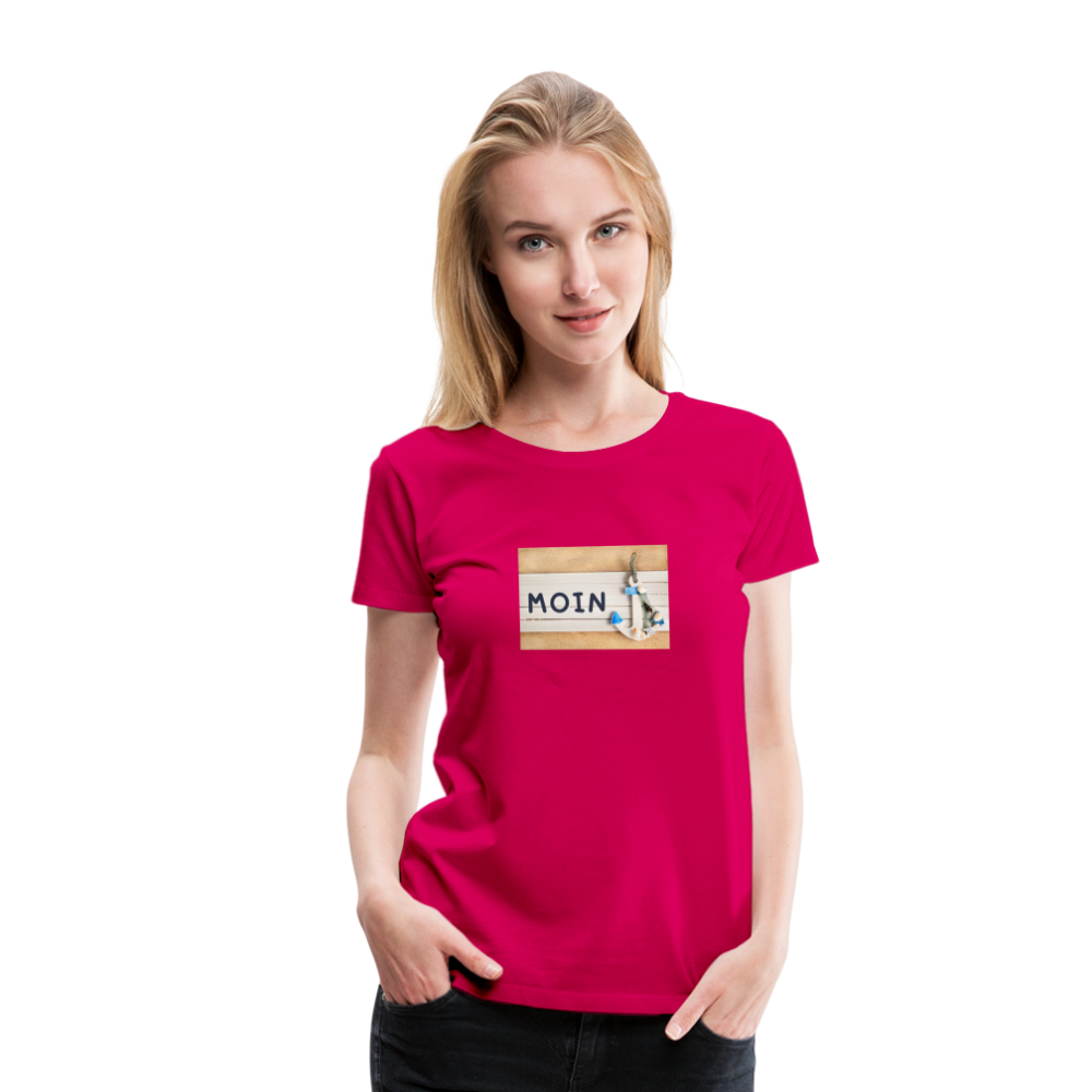 Frauen Premium T-Shirt -  Moin Anker - dunkles Pink