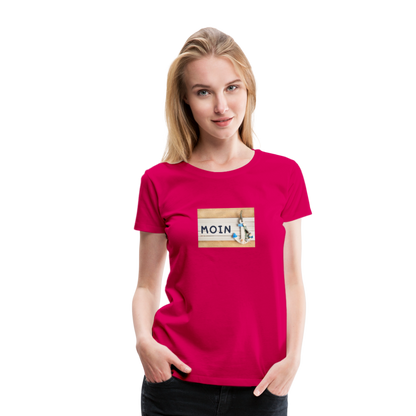 Frauen Premium T-Shirt -  Moin Anker - dunkles Pink