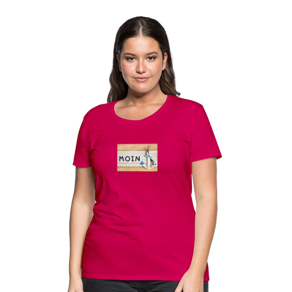 Frauen Premium T-Shirt -  Moin Anker - dunkles Pink