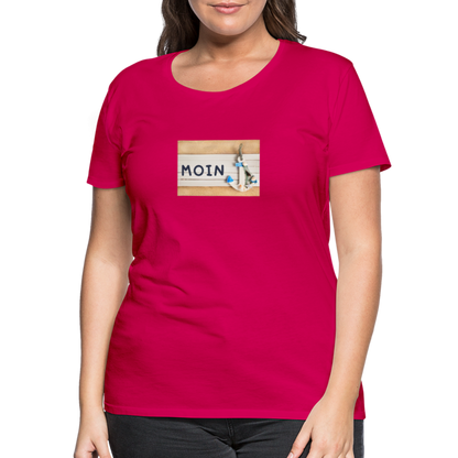 Frauen Premium T-Shirt -  Moin Anker - dunkles Pink