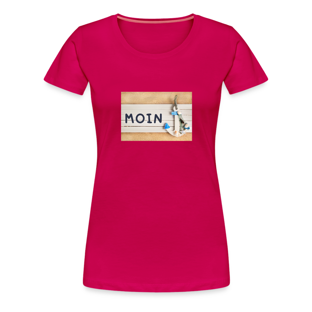 Frauen Premium T-Shirt -  Moin Anker - dunkles Pink