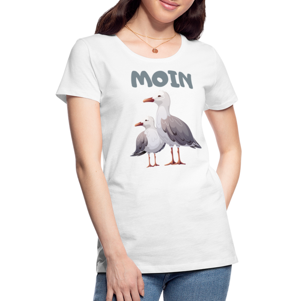 Frauen Premium T-Shirt - Moin Möwen - weiß