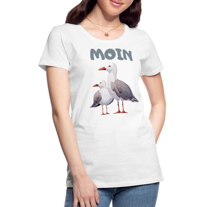 Frauen Premium T-Shirt - Moin Möwen - weiß