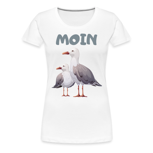 Frauen Premium T-Shirt - Moin Möwen - weiß