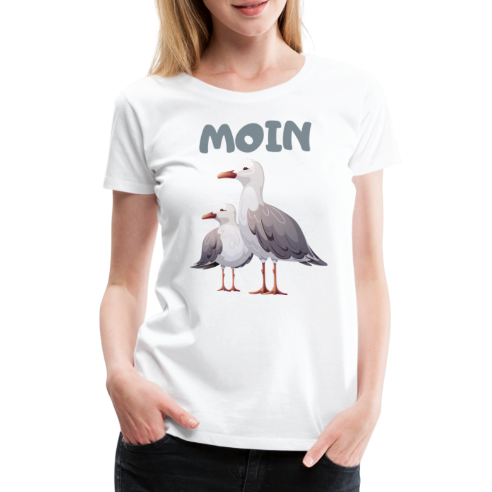 Frauen Premium T-Shirt - Moin Möwen - weiß