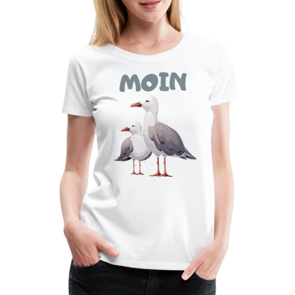 Frauen Premium T-Shirt - Moin Möwen - weiß