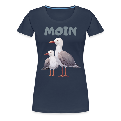 Frauen Premium T-Shirt - Moin Möwen - Navy