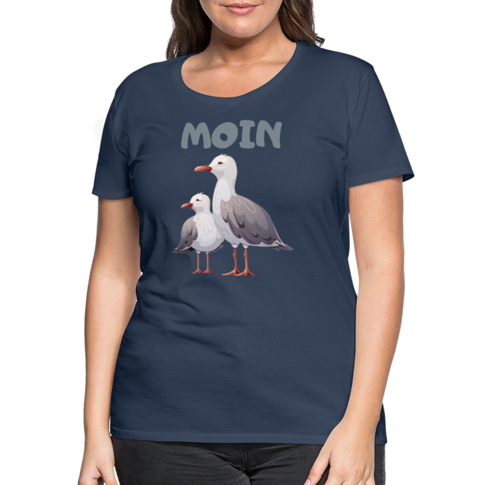 Frauen Premium T-Shirt - Moin Möwen - Navy