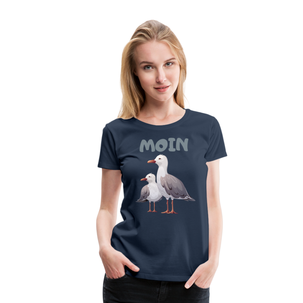 Frauen Premium T-Shirt - Moin Möwen - Navy