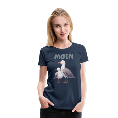 Frauen Premium T-Shirt - Moin Möwen - Navy