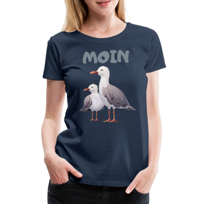 Frauen Premium T-Shirt - Moin Möwen - Navy