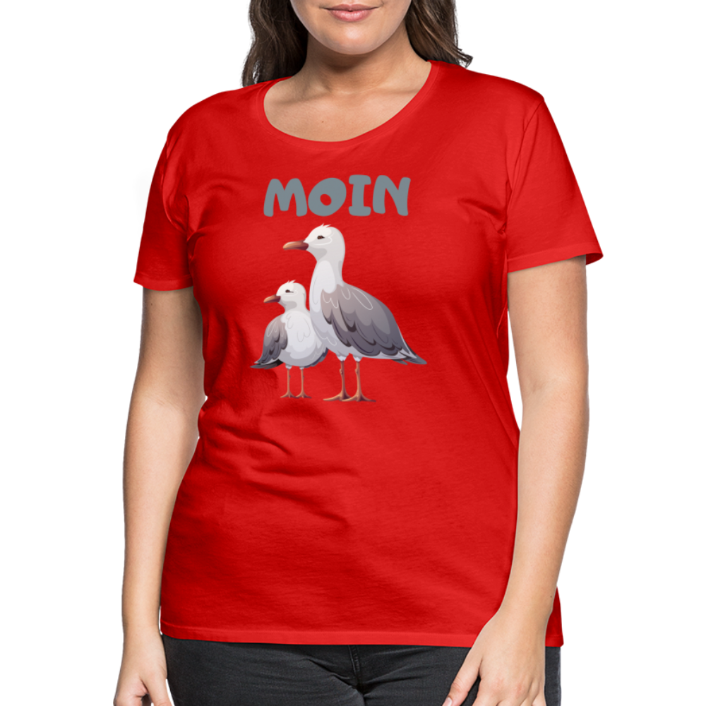 Frauen Premium T-Shirt - Moin Möwen - Rot