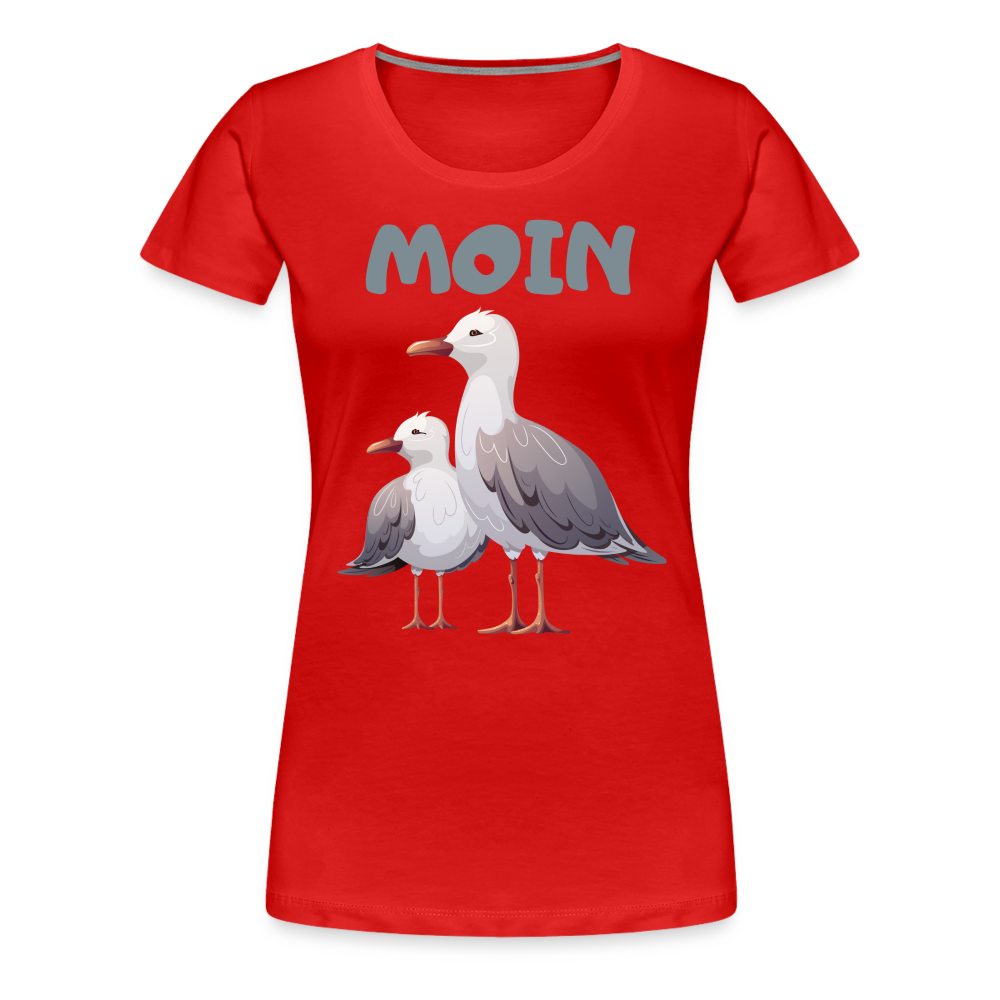 Frauen Premium T-Shirt - Moin Möwen - Rot