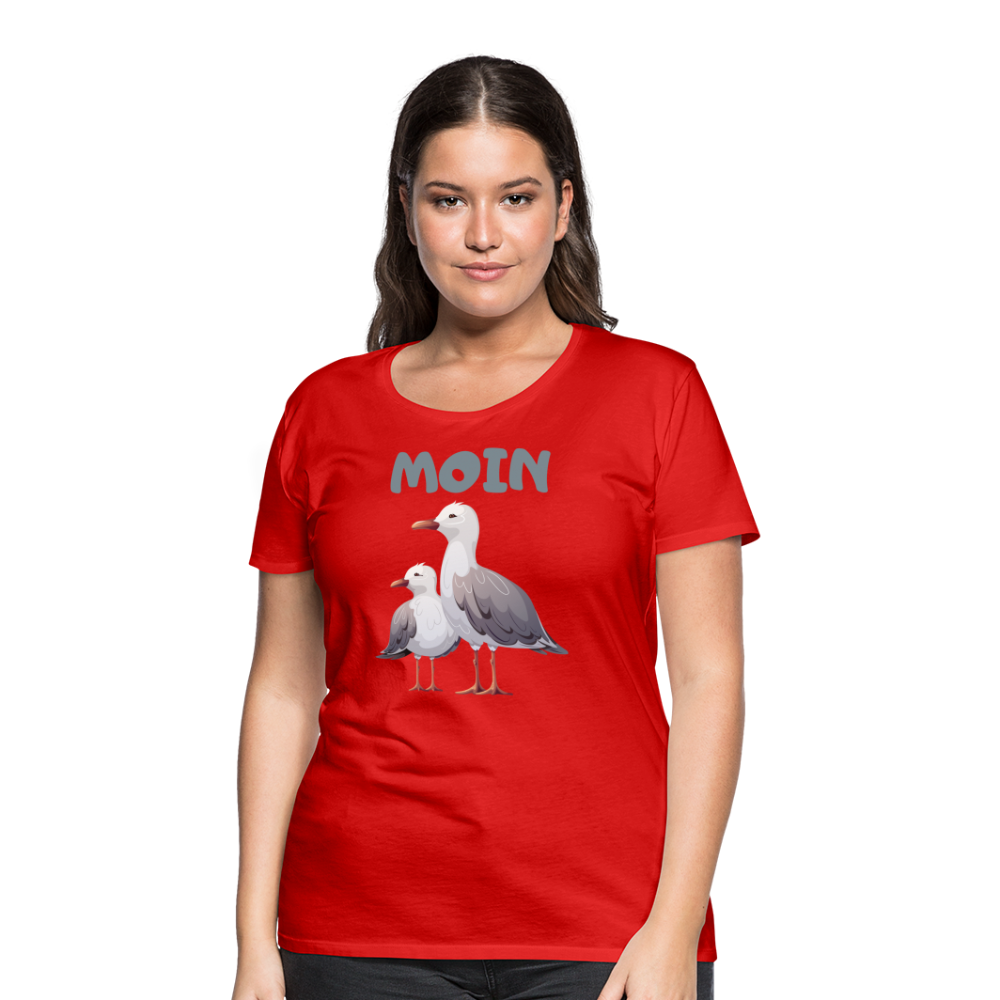 Frauen Premium T-Shirt - Moin Möwen - Rot