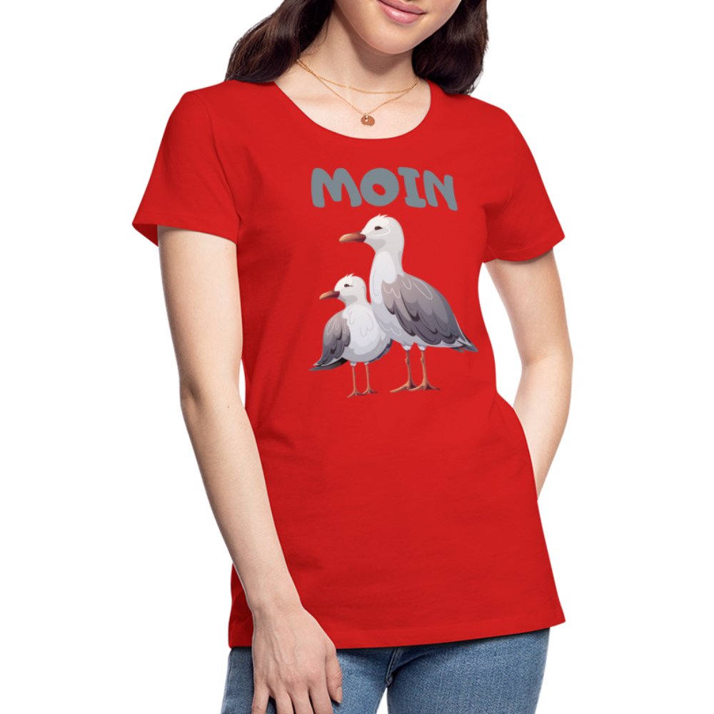 Frauen Premium T-Shirt - Moin Möwen - Rot