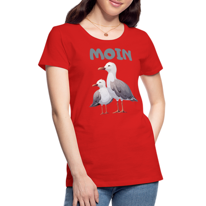 Frauen Premium T-Shirt - Moin Möwen - Rot