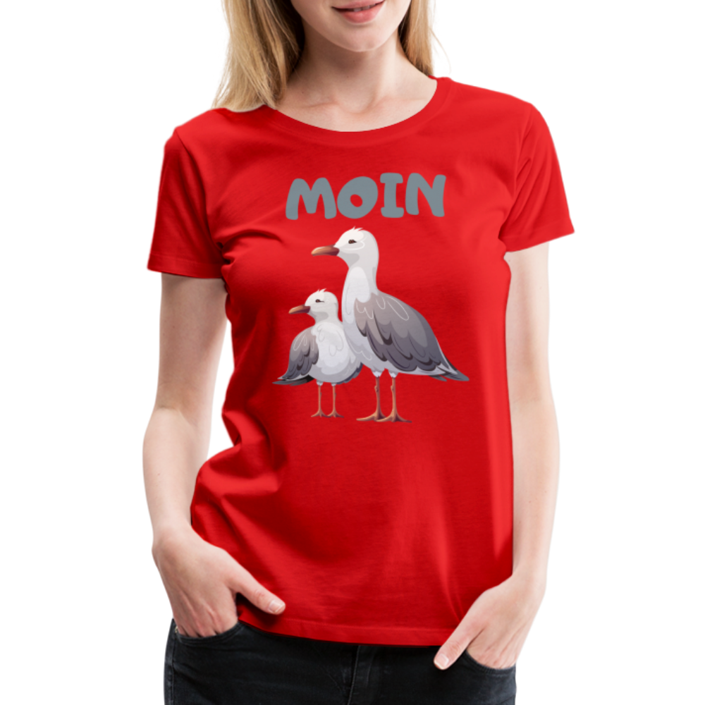 Frauen Premium T-Shirt - Moin Möwen - Rot