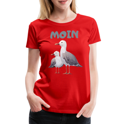 Frauen Premium T-Shirt - Moin Möwen - Rot