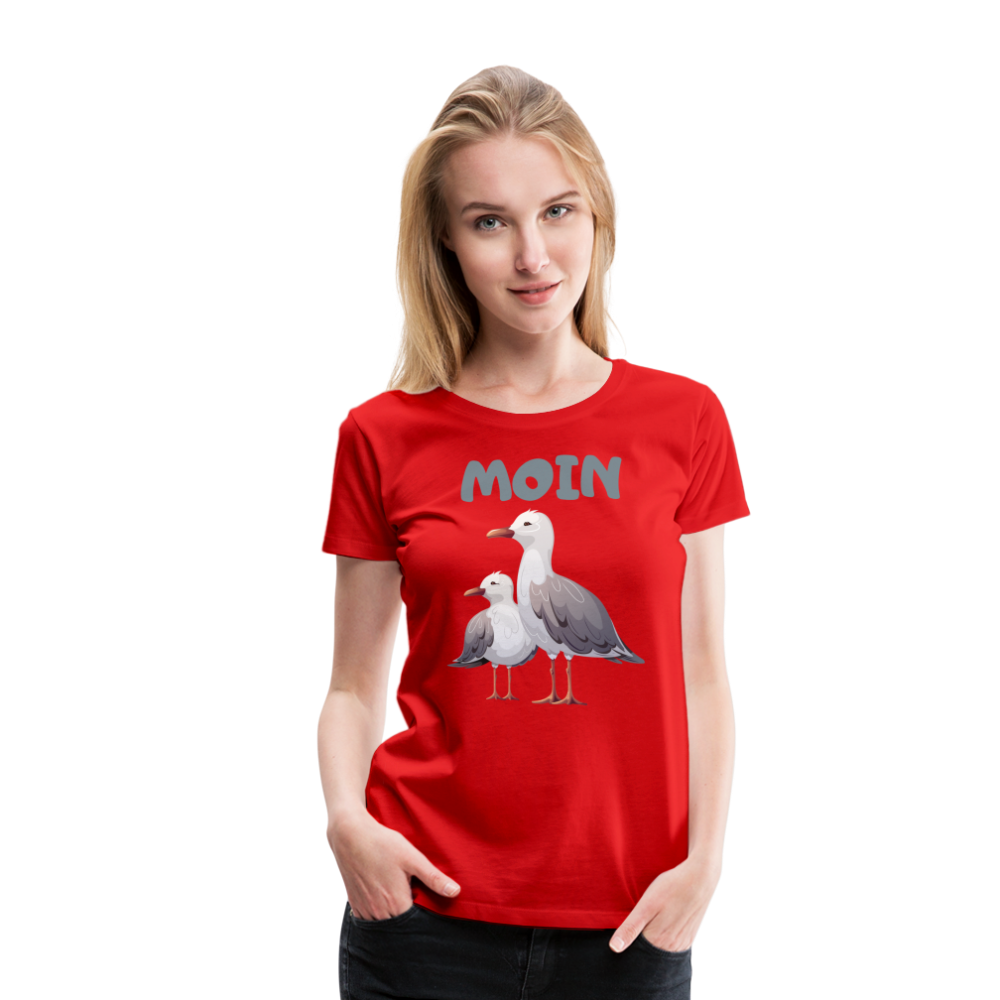 Frauen Premium T-Shirt - Moin Möwen - Rot