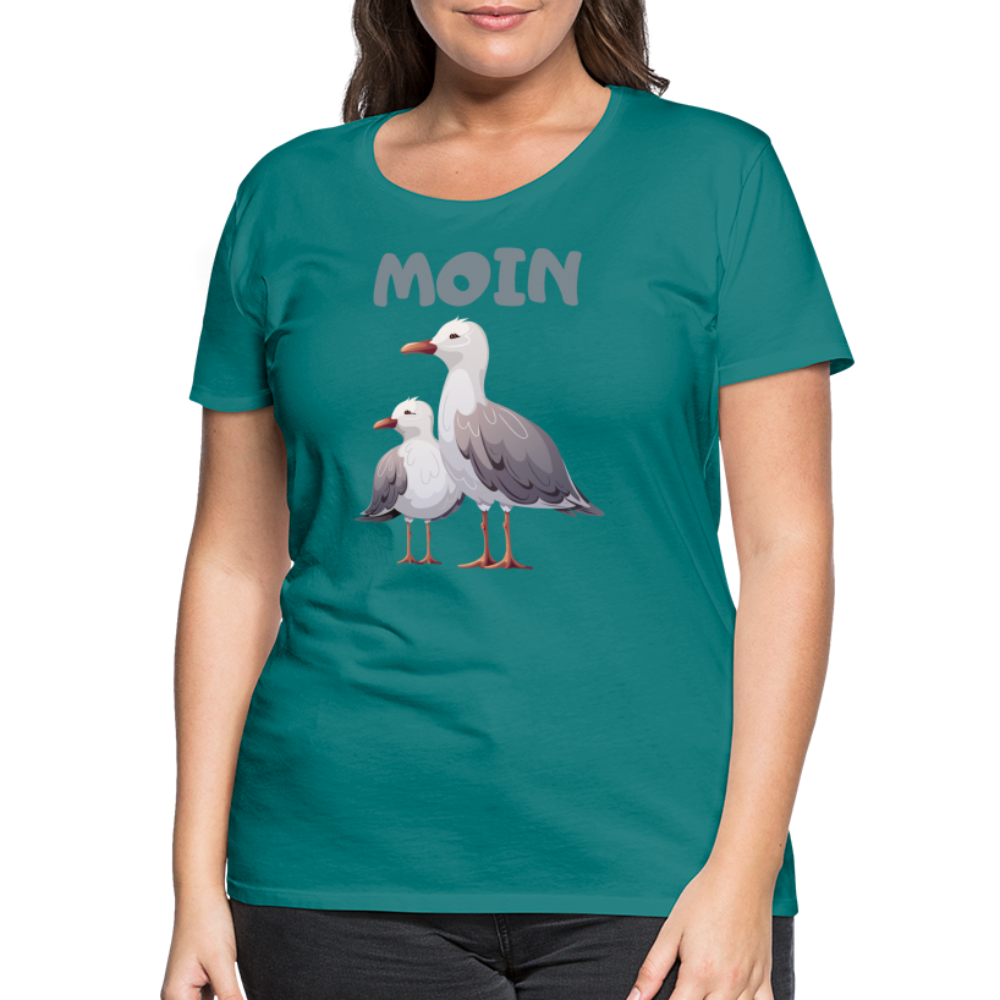 Frauen Premium T-Shirt - Moin Möwen - Divablau