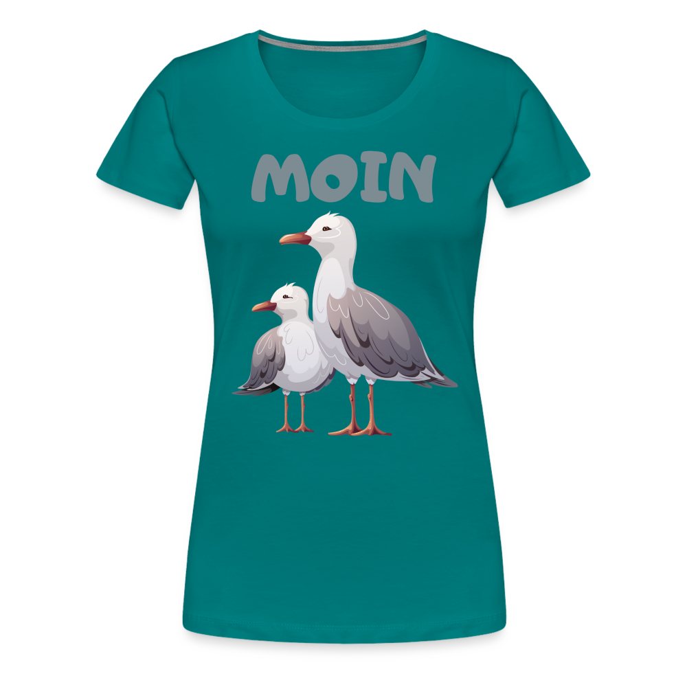 Frauen Premium T-Shirt - Moin Möwen - Divablau