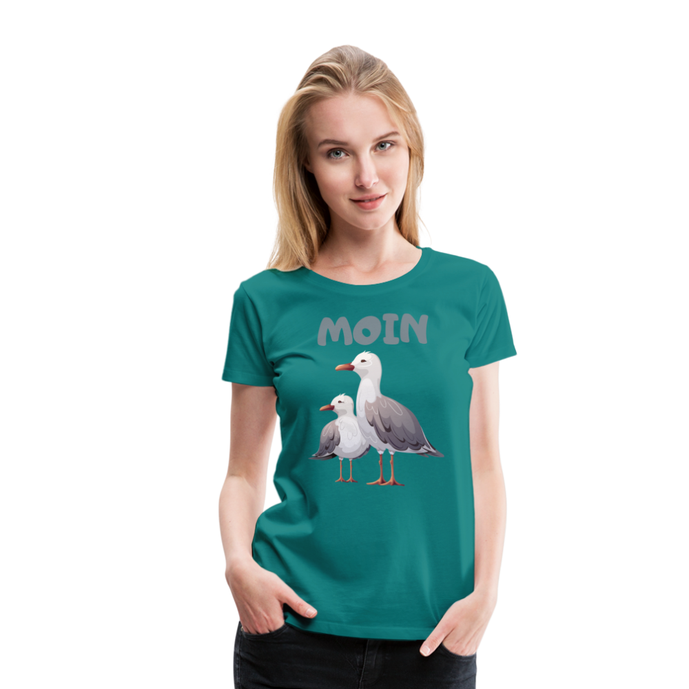 Frauen Premium T-Shirt - Moin Möwen - Divablau