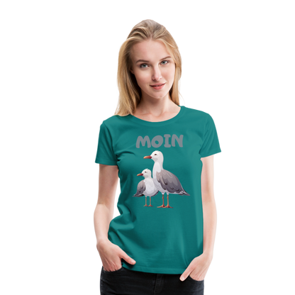 Frauen Premium T-Shirt - Moin Möwen - Divablau