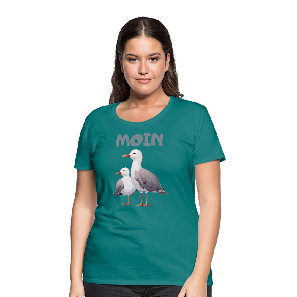 Frauen Premium T-Shirt - Moin Möwen - Divablau