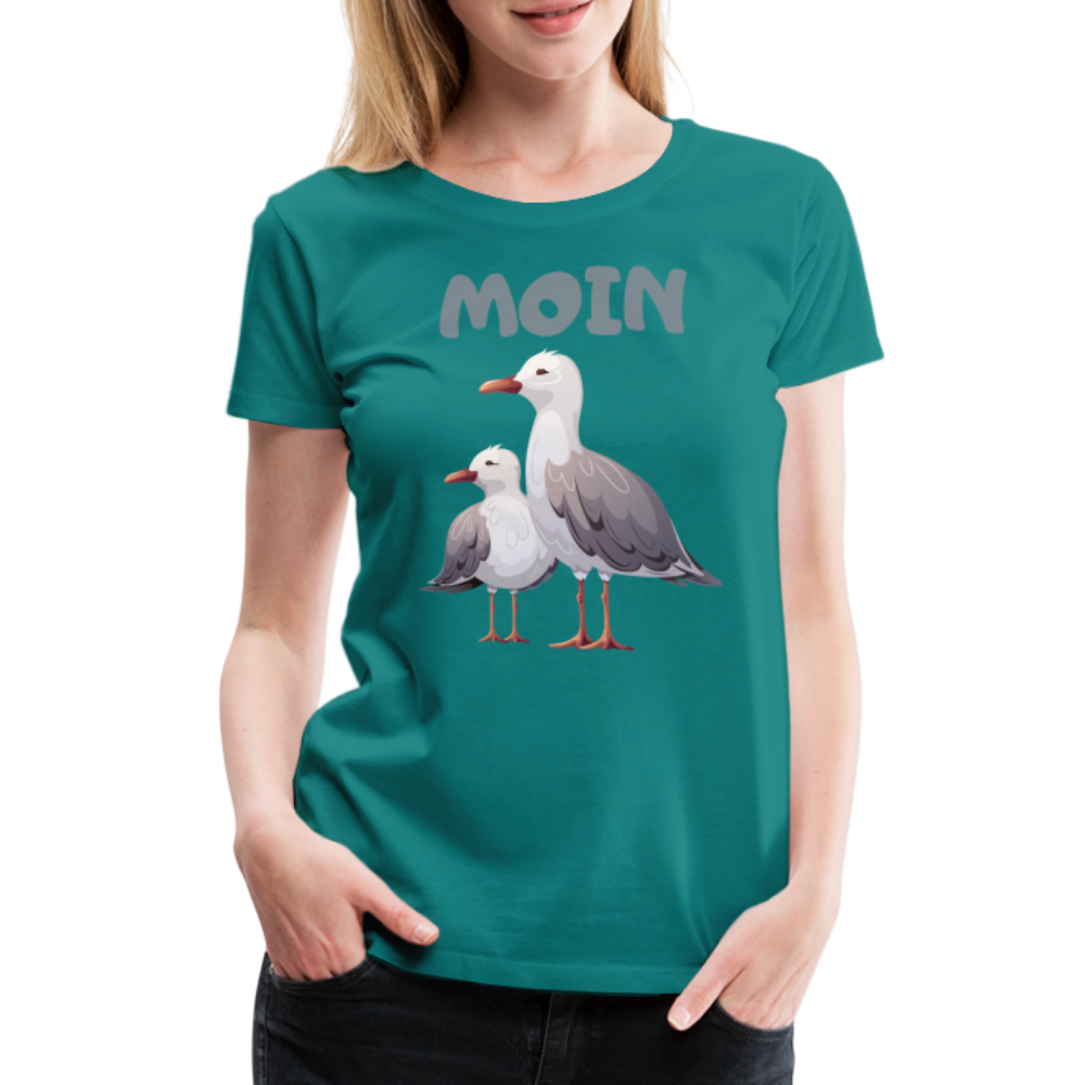 Frauen Premium T-Shirt - Moin Möwen - Divablau