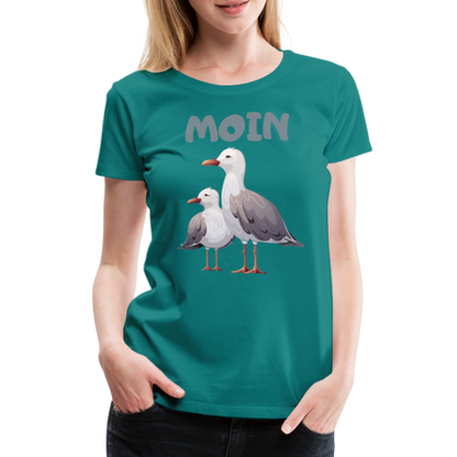 Frauen Premium T-Shirt - Moin Möwen - Divablau