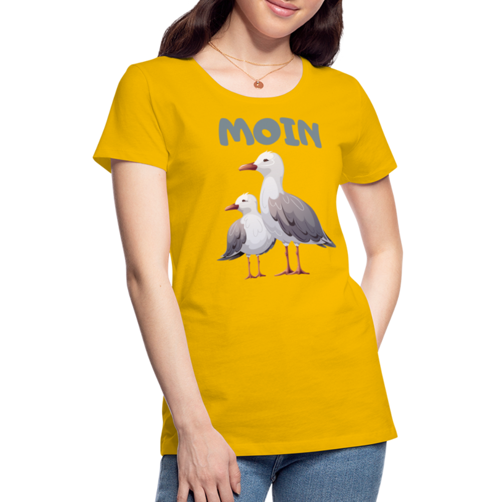 Frauen Premium T-Shirt - Moin Möwen - Sonnengelb