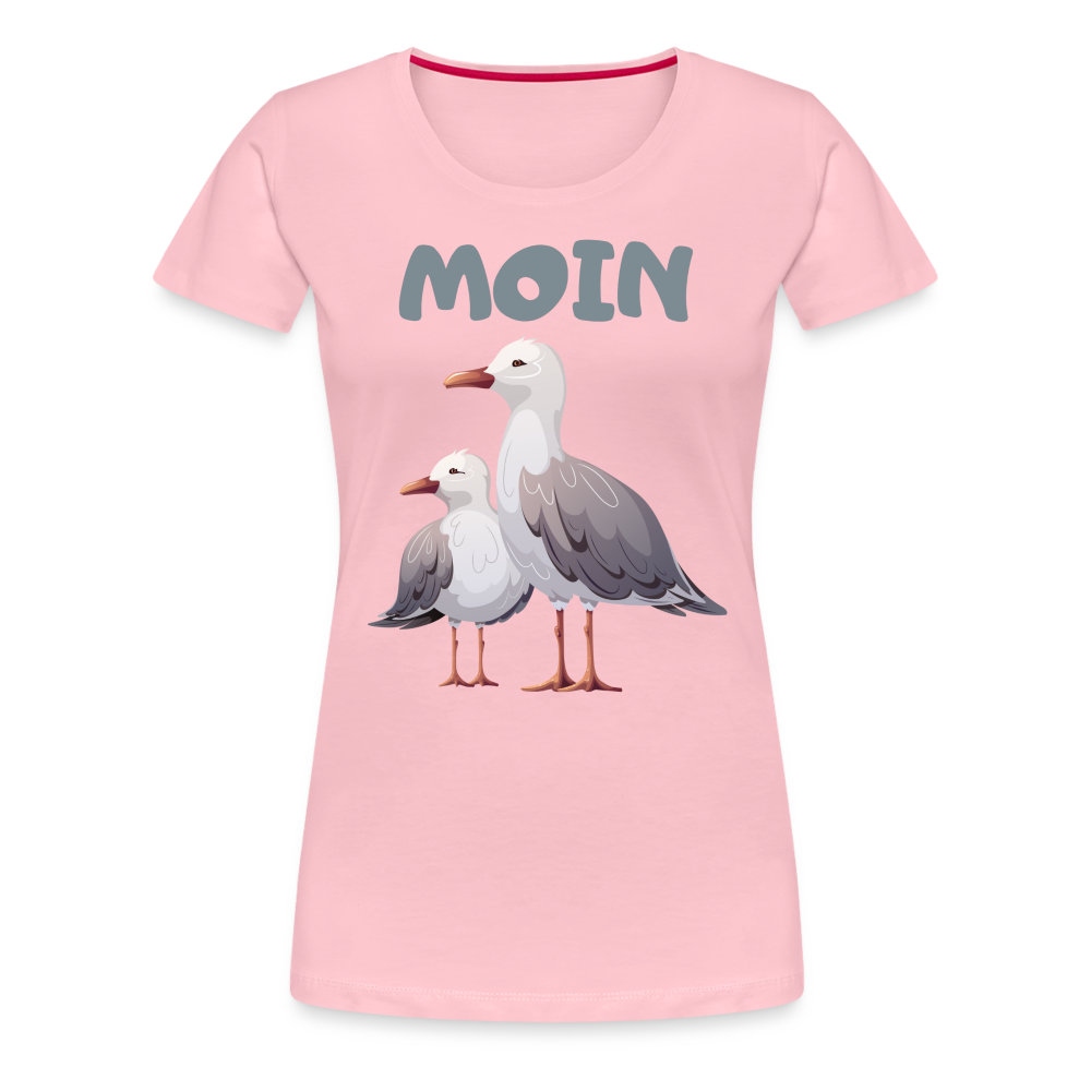 Frauen Premium T-Shirt - Moin Möwen - Hellrosa