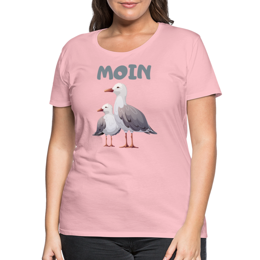 Frauen Premium T-Shirt - Moin Möwen - Hellrosa