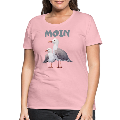 Frauen Premium T-Shirt - Moin Möwen - Hellrosa