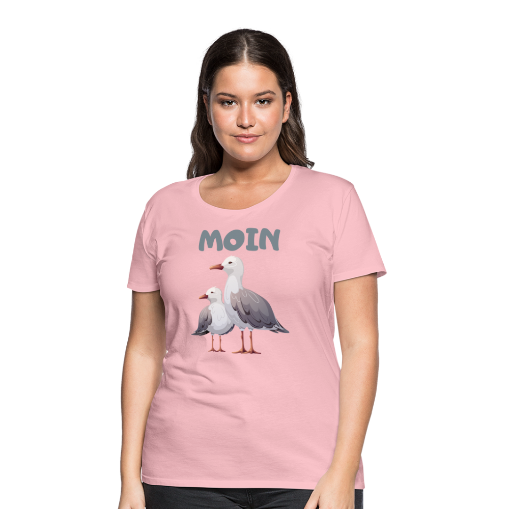 Frauen Premium T-Shirt - Moin Möwen - Hellrosa