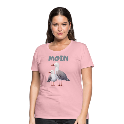 Frauen Premium T-Shirt - Moin Möwen - Hellrosa