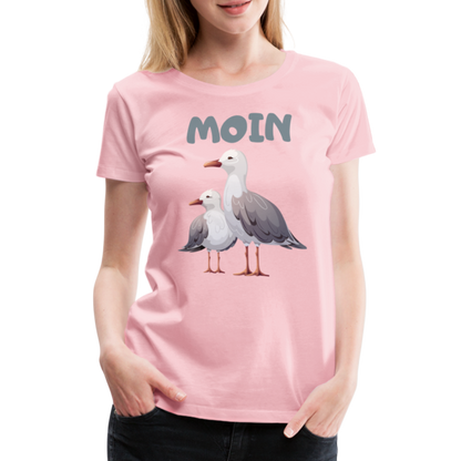 Frauen Premium T-Shirt - Moin Möwen - Hellrosa