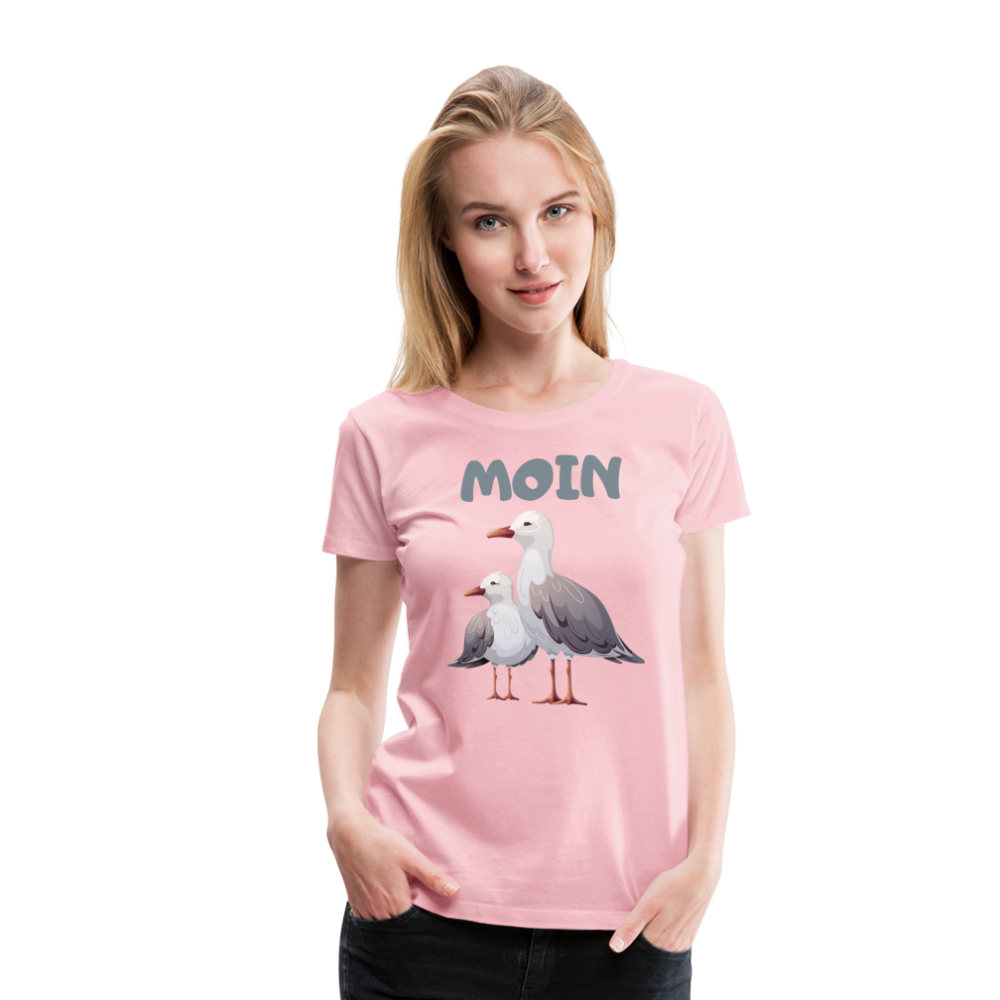 Frauen Premium T-Shirt - Moin Möwen - Hellrosa